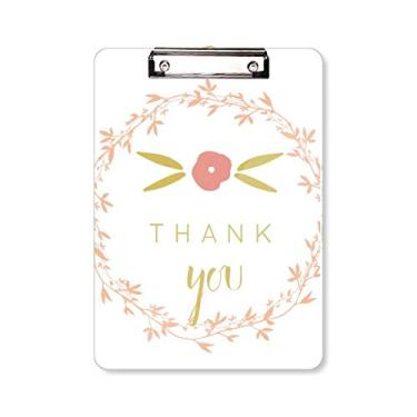 Imagem de Thank Abstract Plants Art Pattern Prancheta pasta, bloco de escrita A4