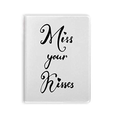 Imagem de Diário de capa macia com citação Miss Your Kisses