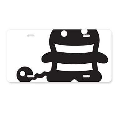 Imagem de DIYthinker Placa de carro Tail Happy Fear Halloween Decoração de carro Acessório de aço inoxidável