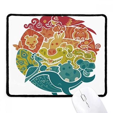 Imagem de Mouse pad Blue Ocean Fish Abstract Illustrate Tapete de borracha para jogos