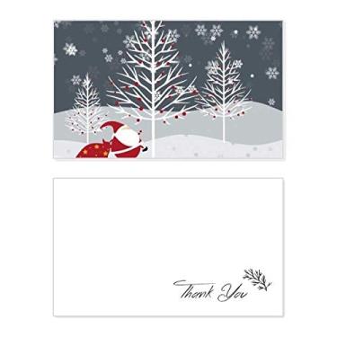 Imagem de Árvore de Natal, Papai Noel, flocos de neve, cartão de agradecimento, aniversário, saudações, casamento, agradecimento