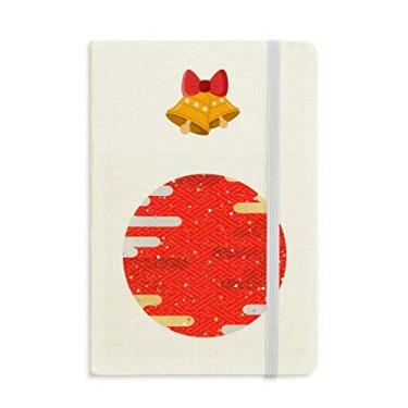 Imagem de Caderno geométrico de nuvens padrão vermelho japonês diário mas jingling Bell