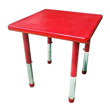 Imagem de Mesa Infantil Plastico Altura Ajustavel 60 X 60 X 56cm Vermelho