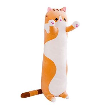 Imagem de angwang Boneca de Pelúcia de Gato Fofo 50/70/90 cm Macia Brinquedo Sofá Cama Travesseiro de Dormir Decoração Bonecas