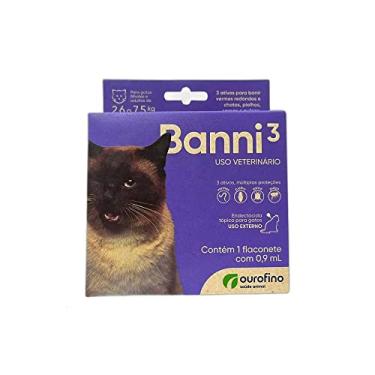 Imagem de Banni 3 Antipulgas para Gatos de 2,6kg a 7,5kg 0,9 ml - Ourofino