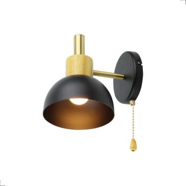 Imagem de Arandela Moderna Ipê Parede Preto Com Dourado E27 Spotline