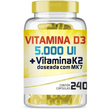 Imagem de Vitamina D3 5.000ui + Vitamina K2 150mcg Com 240 Cápsulas-Unissex