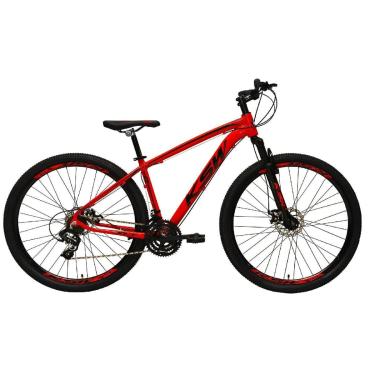 Imagem de Bicicleta  Aro 29 Ksw Xlt Alumínio 21v Freio a Disco Garfo Suspensão - Vermelha-Unissex