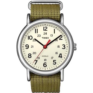 Imagem de Timex Men's Weekender T2N651 White Nylon Analog Quartz Fashion Watch