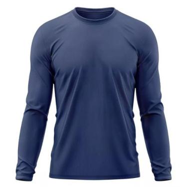 Imagem de Camiseta Térmica Proteção Solar Uva E Uvb Azul Marinho - Johny Confecç