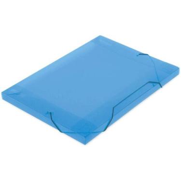 Imagem de Pasta Aba Elastica Plastica Oficio 18mm Azul Soft - Polibras