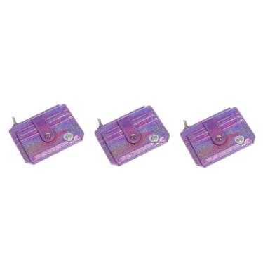 Imagem de GALPADA 3 Pecas Carteira Com Zíper Bolsas Femininas Carteira De Mulher Porta-moedas Mini Carteiras Femininas Bolsa Holográfica Pu Bolsa Trocar De Bolsa Mulheres
