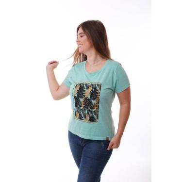 Imagem de Camiseta Feminina Estampa Tropical - Rico Sublime