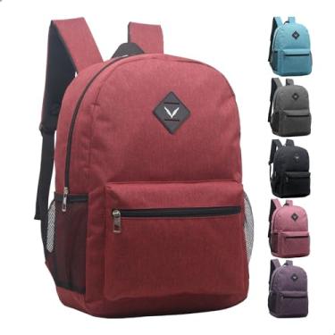 Imagem de Mochila Juvenil Unissex Bolsos Laterais E Frontal Alça Acolchoada Yepp MM9148 (Vermelho)