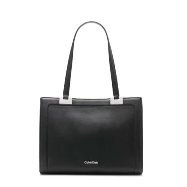 Imagem de Calvin Klein Bolsa Organizacional com Compartimento Triplo Palma, Preto/Multi Logomarca, One Size