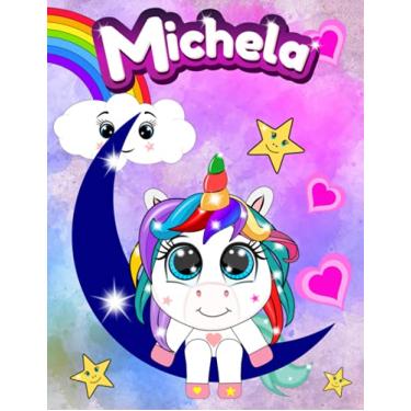 Imagem de Quaderno con Baby Unicorno - Michela: Quadernone a Righe per 1 e 2 Elementare con Unicorni ed Arcobaleno per Bambine - Le Pagine sono numerate e ... Notebook per scrivere e fare i compiti