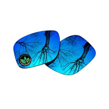 Imagem de Raydi Lentes de reposição de policarbonato para óculos de sol quadrados Oakley Holbrook XL OO9417 - Espelhado azul gelo - Polarizado