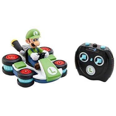 Imagem de Carrinho a Controle Remoto Super Mario 08988-PLY Nintendo Mario Kart 8 Luigi Mini, 2.4Ghz, com direção de função completa Criar 360 giros, whiles & dr