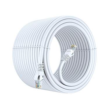 Imagem de Cabo Ethernet Maximm Cat 6, Cabos Cat6 – Cabo de Internet Snagless Cabo de rede de computador de cobre puro listado UL, 24 AWG – Inclui abraçadeiras de cabo., Branco, 250 Feet