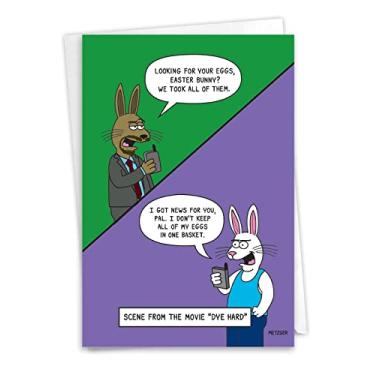 Imagem de NobleWorks - Cartão de felicitações de Páscoa com envelope de 12,5 x 17,7 cm (1 cartão) - Dye Hard 3623Z