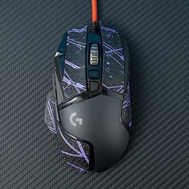 Imagem de Hokeyio Patins feitos à mão para Logitech G502 Hero SE Punk sem mouse, preto, roxo