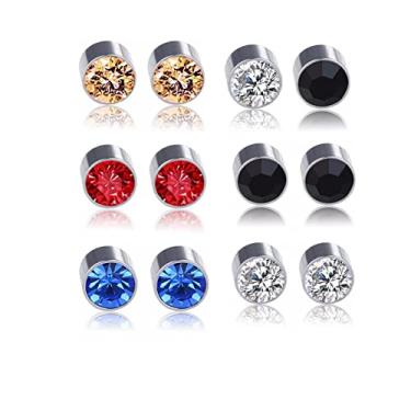 Imagem de Atheniz Magnetology Lymphvity Germânio Brincos Metiz Lymphvity Magnetherapy Brincos para Mulheres Homens, Brincos de Acupressão Sem Piercing Brinco Magnético Lymph Detox, 6Pairs, Cristal, Cristal