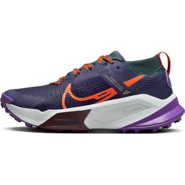 Imagem de Nike Tênis de corrida feminino Zegama (DH0625-500, tinta roxa/selva profunda/roxo cosmos), Tinta roxa segurança laranja selva profunda, 34