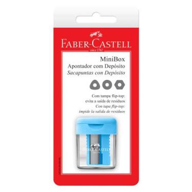 Imagem de Apontador Com Depósito Minibox Azul Pastel 1 - Faber-Castell