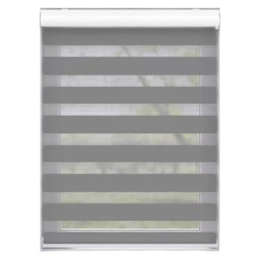 Imagem de BolaAzul, Persiana Rolo Double Vision Zebra 1,60A X 1,60L Cinza Claro