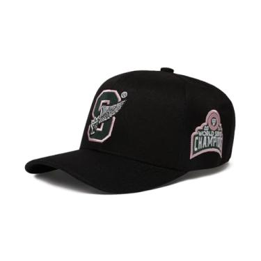 Imagem de Boné Aba Curva S Asas Preto Seven Brand Bordado SnapBack Regulagem Original Tecido Sarja