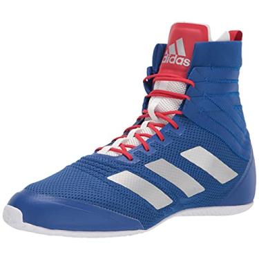 Imagem de adidas Sapato de boxe unissex para adultos Speedex 18, Equipe azul royal/prata metálica/Team Collegiate Red, 4.5 Women/4.5 Men