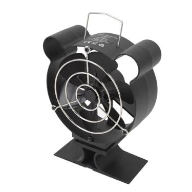 Imagem de Mini Ventilador Superior de Fogão Movido a Calor de 6 Lâminas Premium Com Capa Protetora para Pelota de Madeira Aprimorada, Eficiência de Lareira de Queimador de Toras