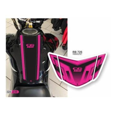 Imagem de Adesivo Cg160 Titan Fan Start Resinado Kit Com Rabeta Gv236 - Resitank