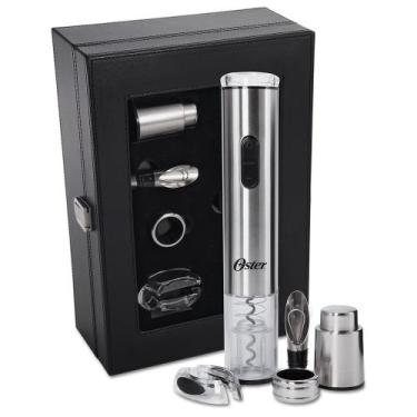 Imagem de Kit Abridor Elétrico de Vinhos Oster Inspire - Inox