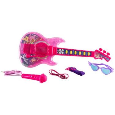 Imagem de Guitarra de Brinquedo com Microfone  - Barbie Dreamtopia Fun