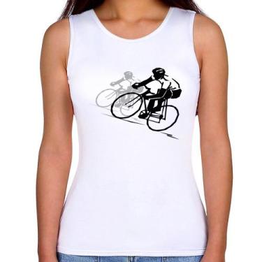 Imagem de Regata Feminina Bike Corrida - Foca na Moda, Branco, P
