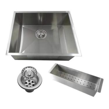 Imagem de Combo Cuba 60x40 De Inox Escorredor Equipado Banheiro - Technox