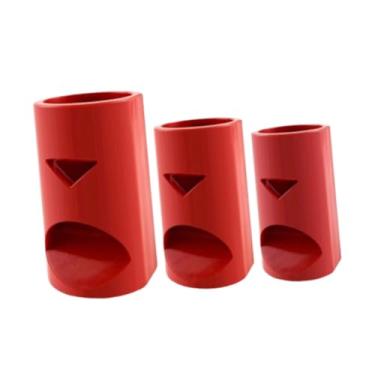 Imagem de Baoblaze Fishes Tank Saída de fluxo lento Saídas de controle de fluxo 3x Redução de ruído Fácil instalação Redutor de fluxo Ajustador de corrente para uso, Vermelho