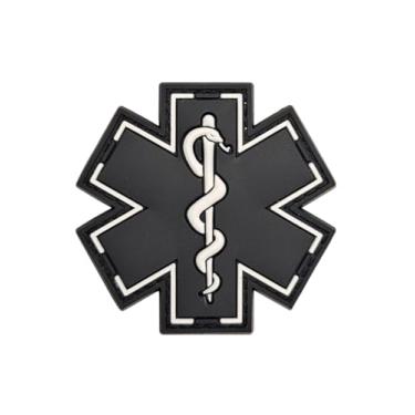 Imagem de Ruoming Ruoming 3 peças etiqueta de emergência 3D divertido crachá gancho e laço prendedor de borracha PVC tático desenho militar patch acessórios DIY (Snake Battle 3)