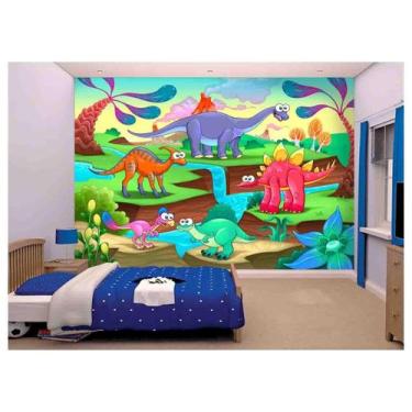 Imagem de Papel De Parede Infantil Dinossauros Kids 3D s119 - Você Decora