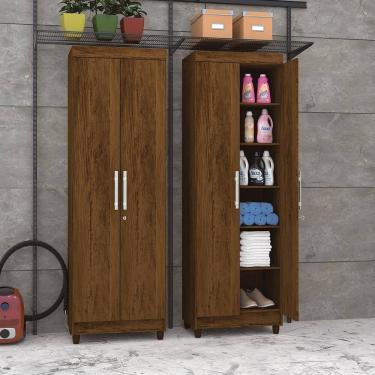 Imagem de Armario 2 Portas Multiuso Landau Imbuia Rústico