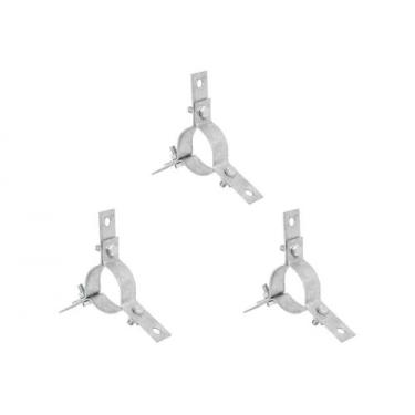 Imagem de Kit C/3 - Para-Raio Abracadeira 3 Estais Para Mastro 1.1/2'' - Raycon