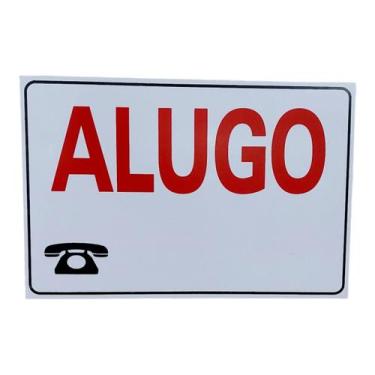Imagem de Placa DE Sinalização 30x20 FRASE Alugo, locação - JR