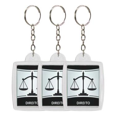 Imagem de Kit De 10 Chaveiros 3x4cm Para Festa De Formatura Direito Advogado - R