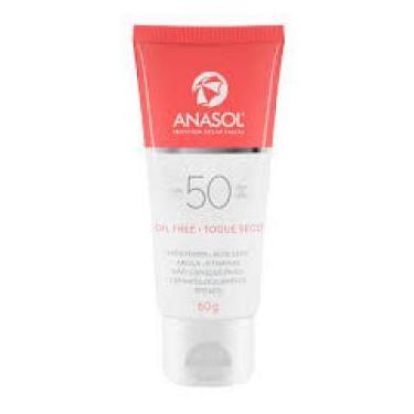 Imagem de Protetor Solar Facial Anasol Toque Seco FPS 50 com - dahuer, Todos, 60