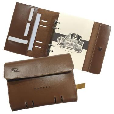 Imagem de Agenda Meu Pet 164-R Personalizada Raffai Couros, Caramelo