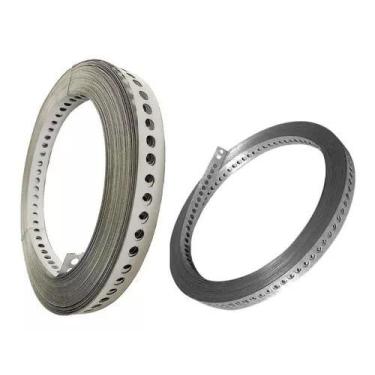 Imagem de Fita perfurada 19mm galvanizado rolo com 10mts - Mecapar