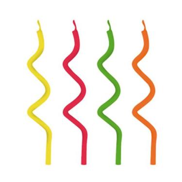 Imagem de Vela aniversario neon espiral pequena para aniversario bolo - DIVA E B