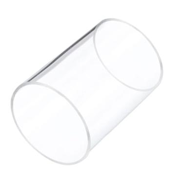 Imagem de Rebower Tubo rígido de plástico transparente de 10 cm 74 mm x 80 mm (2,9" x 3,125") tubo de acrílico redondo de policarbonato, [para encanamento, hidráulica, aquário, bricolage]