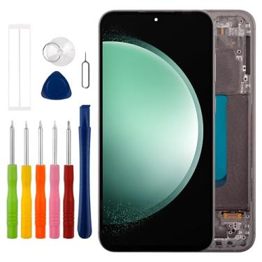 Imagem de [Suporta impressões digitais] [com moldura] Novo conjunto de digitalizador de tela OLED Duotipa para Galaxy S23 FE LCD Diaplay para SM-S711B SM-S711U 6,4'' com kit de ferramentas de reparo técnico.